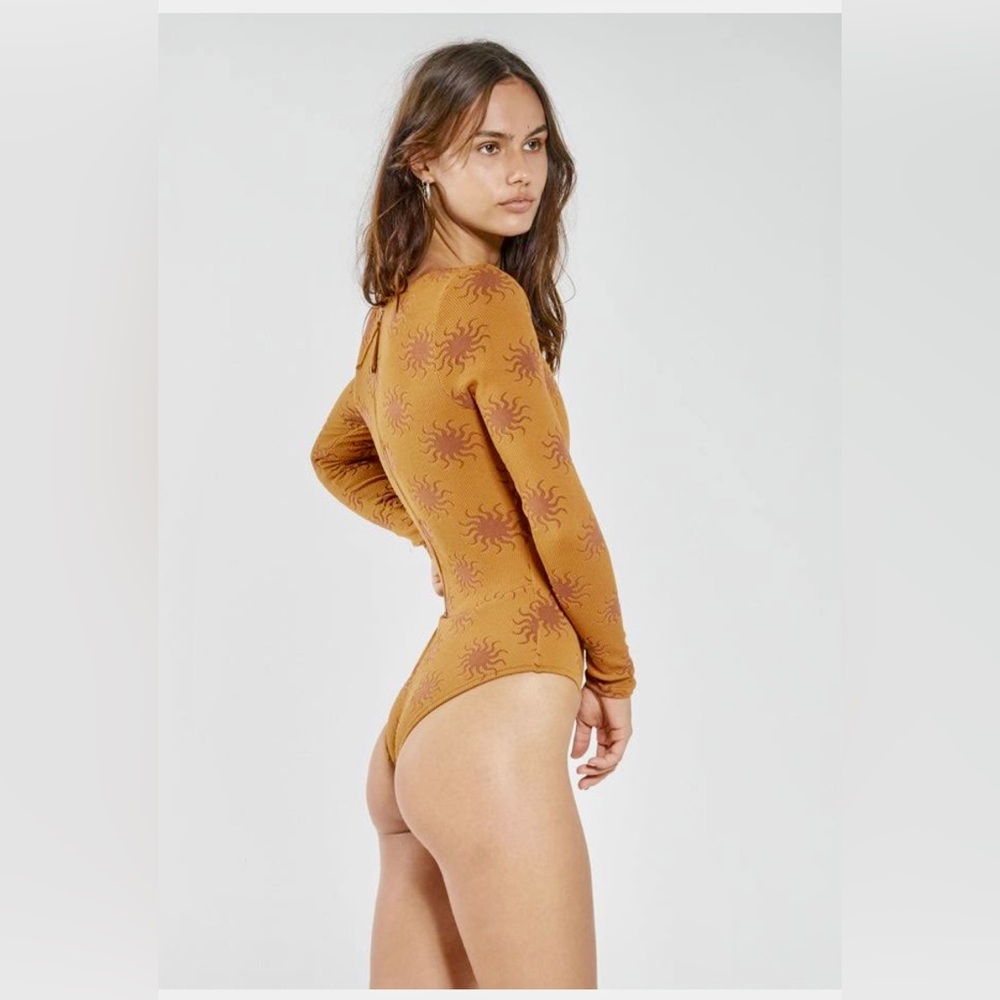 Free People/Thrills Solstice long sleeve one piece swim/surf size medium